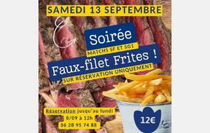 Soirée Aprés Match le 13 Septembre