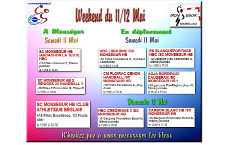 Week end du 11/12 mai