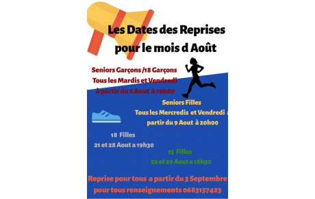 Les Dates de Reprise