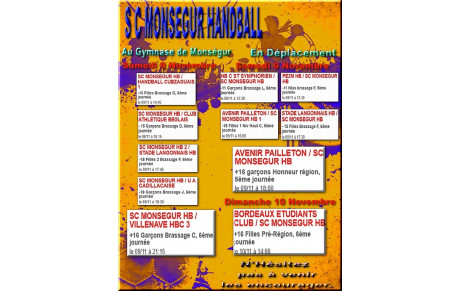 Week end du 9 et 10 novembre