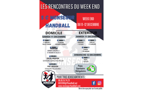 Week end du 11/12 Décembre