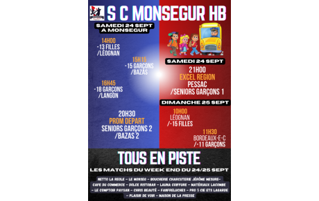 Week end du 24 Septembre