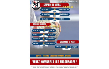 Week end du 11/12 Mars