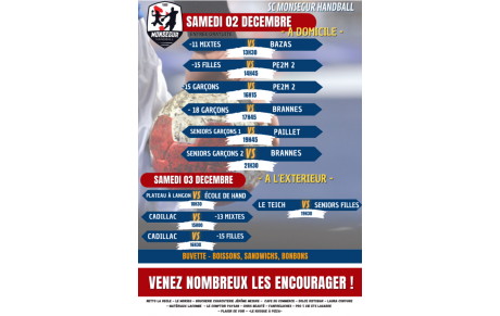 Week end du 2-3 Decembre 2023