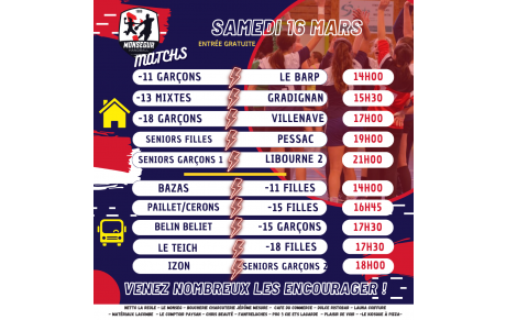 Week end du 16 Mars